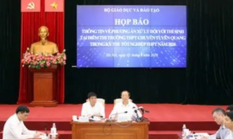 Tổ chức thi lại tất cả các môn tại Điểm thi Trường THPT Chuyên Tuyên Quang vào ngày 14-15/8
