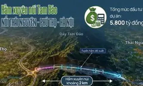Hầm xuyên núi Tam Đảo nối Thái Nguyên - Phú Thọ - Hà Nội như thế nào?