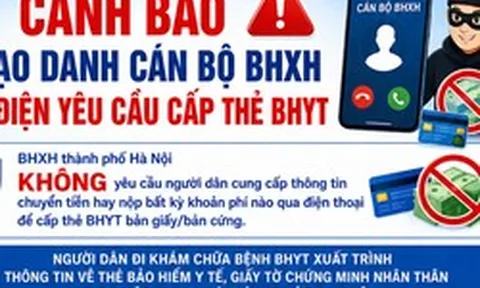 Giả mạo cán bộ BHXH gọi điện thông báo thẻ BHYT bị lỗi