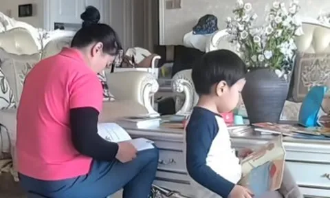 Đoạn clip 15 giây ghi lại cảnh bé trai ở nhà với bảo mẫu, mẹ đăng lên mạng hút 3 triệu lượt xem