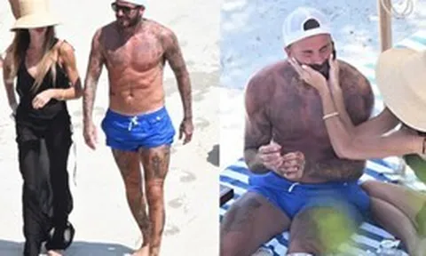 David Beckham cởi trần khoe body săn chắc ở tuổi 51