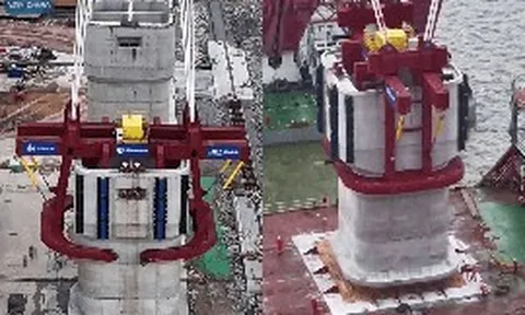 Phát hiện khối bê tông 1.540 tấn được 'nhấc bổng' lên không trung, chuẩn bị mở tuyến đường thủy rút ngắn 560 km