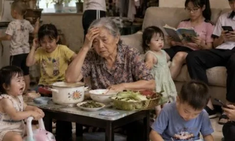 Nghỉ lễ 2/9, 10 đứa cháu kéo về quê chơi, bà nội kiệt sức đến mức truyền nước