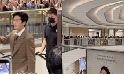 Choáng váng trước biển người bao vây TTTM để xem nhan sắc thật của "tổng tài bad boy" hot nhất hiện nay