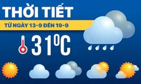Dự báo thời tiết từ 13 đến 19-9: Áp thấp gây mưa to rồi giảm dần