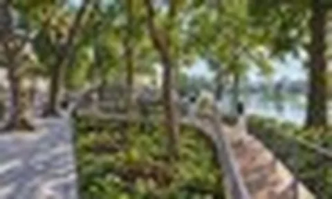 Không gian nghệ thuật "Dải lụa ký ức" bên hồ Hoàn Kiếm phục vụ người dân dịp lễ 10/10