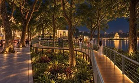 Không gian nghệ thuật “Dải lụa ký ức” bên hồ Hoàn Kiếm