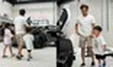 Đàm Thu Trang bận đi sắm đồ nội thất, Cường Đô La trông con đúng chuẩn nhà giàu, đưa con đi ngắm siêu xe mới chịu