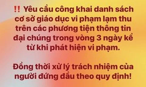 Xử lý phản ánh lạm thu: Đừng để phụ huynh phải e ngại