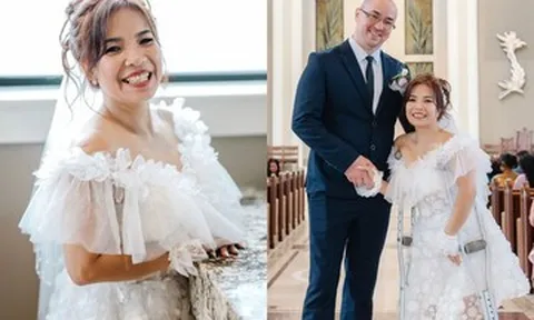 Mẹ đơn thân Việt U50 nên duyên với chàng trai Mỹ kém 6 tuổi, có đám cưới như mơ