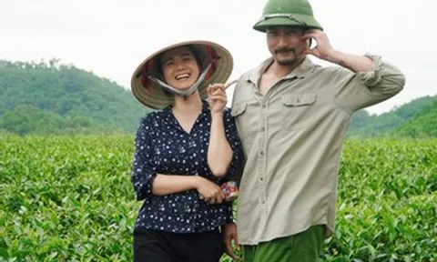 Hình ảnh không có trên phim 'Căn nhà không mái che', Duy Hưng nhí nhảnh bên Huyền Lizzie