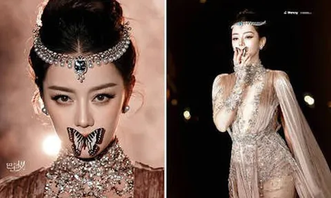 Sự thật màn trình diễn "cánh bướm trên môi" của Địch Lệ Nhiệt Ba