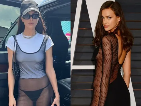 Irina Shayk chuộng mốt xuyên thấu