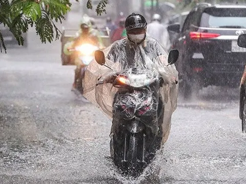 Chiều tối và đêm nay, nhiều khu vực có mưa to đến rất to