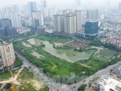 Toàn cảnh công viên hồ điều hoà nghìn tỷ ở Thủ đô bỏ hoang sau nhiều năm được khởi công