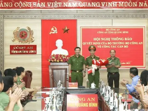 Phó Giám đốc Công an tỉnh Quảng Bình nhận nhiệm vụ mới