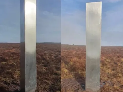 Khối trụ bí ẩn 'trông như UFO’ xuất hiện ở xứ Wales
