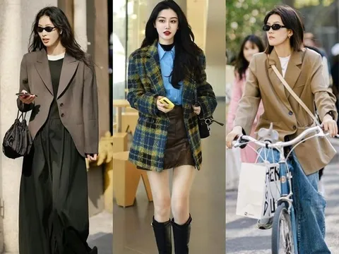 Tại sao người sành ăn mặc đều chọn áo khoác blazer lớn hơn một size? Bí quyết giúp chị em thu gọn vóc dáng chính là đây