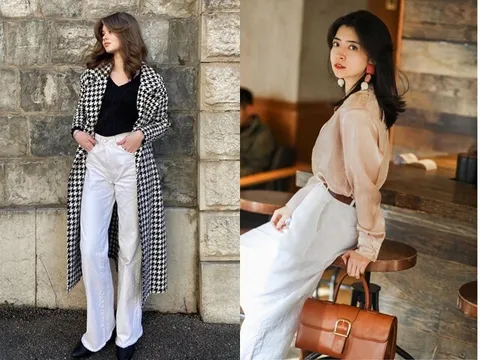 Phụ nữ trên 40+ mặc quần trắng thế này vào mùa thu quá đẹp: Trẻ hóa diện mạo, đảm bảo sự sang trọng