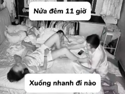 Đợi con ngủ say, cặp vợ chồng quay sang ôm nhau, đứa trẻ liền có hành động khiến ai cũng bật cười
