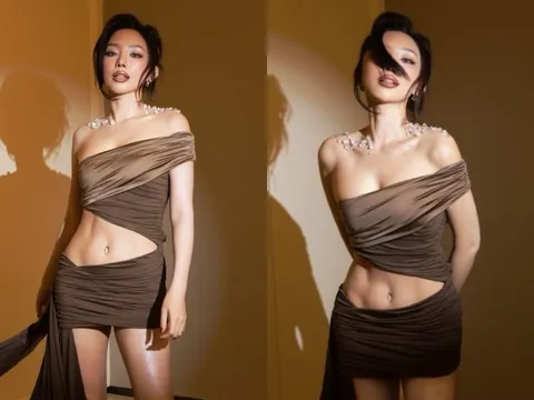 Tóc Tiên khoe vai trần thon thả và vòng eo săn chắc nuột nà