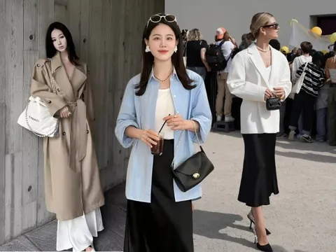 1001 cách phối đồ với chân váy lụa satin vào mùa thu, không phải phụ nữ Pháp vẫn sang chảnh trong từng hơi thở