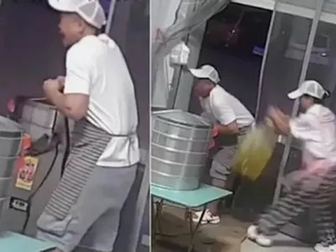 Chồng bị điện giật co cứng trong bếp, người vợ giải cứu thông minh