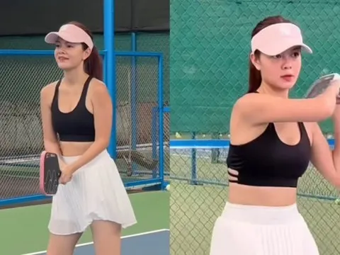 Sao Việt khỏe đẹp: Mẹ 3 con Phạm Quỳnh Anh chơi pickleball để dáng thon