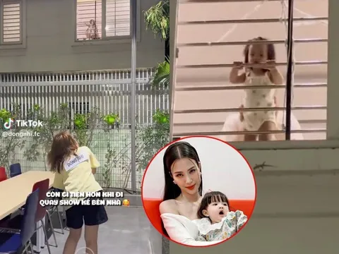 Con gái trèo cửa sổ gọi "Mẹ", dù rất muốn nhưng Đông Nhi không thể về luôn với con vì lý do này