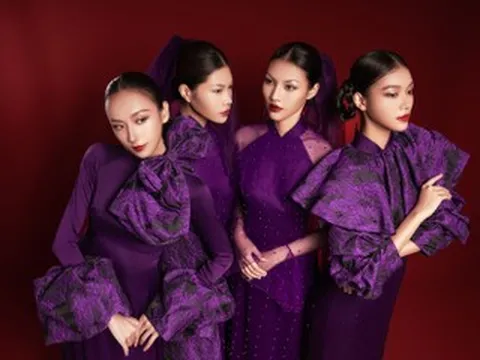 Top 4 Vietnam’s Next Top Model trình diễn, kết nối di sản Việt qua tà áo dài