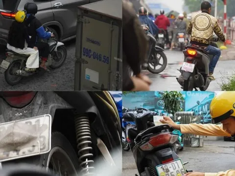 Muôn kiểu chiêu trò che biển né ‘mắt thần’ AI trên đường phố Hà Nội