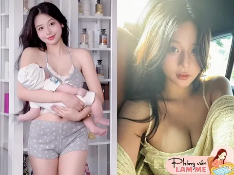 Hotgirl Hà Nội đẹp nõn nà sau sinh con cho nam diễn viên giờ vàng VTV, mẹ chồng chăm cháu để con dâu ngủ đến 12h trưa