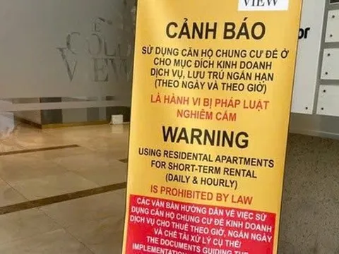 Sở Xây dựng TP HCM gửi báo cáo lên UBND TP về việc thí điểm cho thuê căn hộ chung cư ngắn hạn