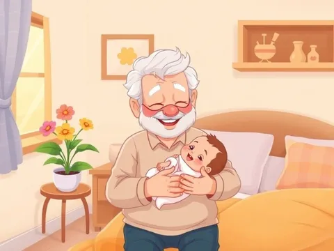 Trong 10 giây, chỉ người khéo léo mới nhận ra lỗi sai của ông nội khi chăm cháu sơ sinh ở bức hình