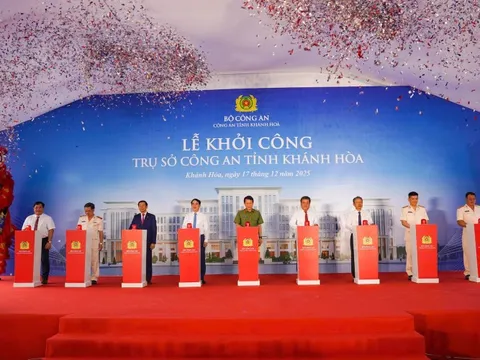 Bộ trưởng Lương Tam Quang dự lễ khởi công xây dựng Trụ sở Công an tỉnh Khánh Hòa