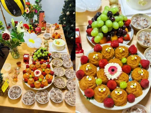 Hoa hậu “kiếm 1 tỷ trong 30 phút” làm tiệc đầy tháng cho con bên Canada, mâm cúng khác biệt hẳn ở Việt Nam