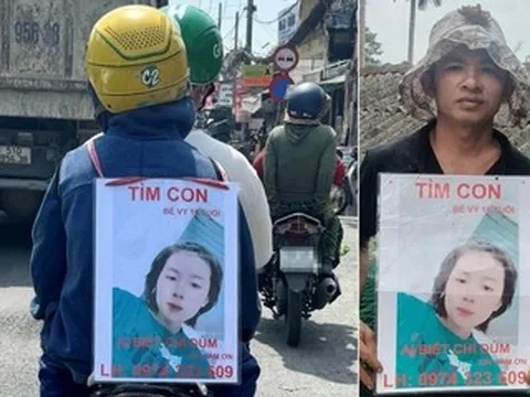 Con gái 16 tuổi mất tích, ông bố Quảng Ngãi đeo bảng đi tìm khắp nơi