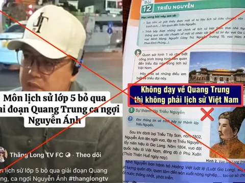 Đề nghị điều tra hành vi xuyên tạc nội dung sách giáo khoa