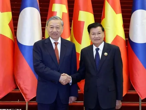 Tổng Bí thư Tô Lâm gửi thư mừng Tổng Bí thư Thongloun Sisoulith