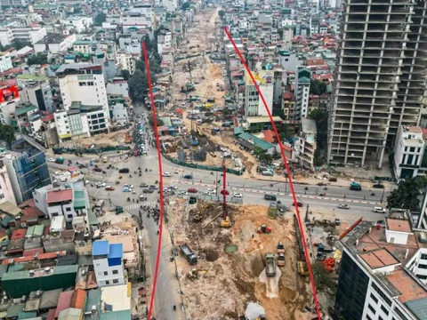 Đường vành đai 1 đoạn Hoàng Cầu - Voi Phục sẽ có 2 cầu vượt lớn