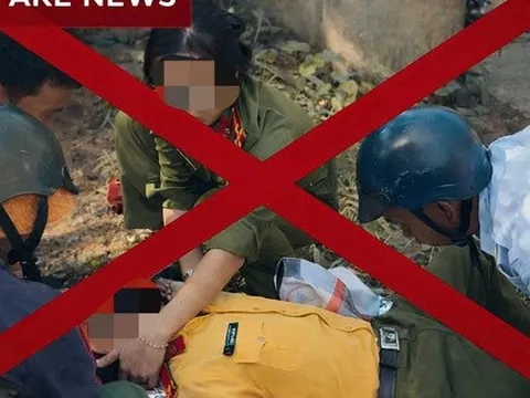 Thông tin "cán bộ công an bị đâm tử vong khi tham gia cưỡng chế đất" là sai sự thật