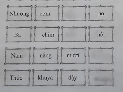 Cô giáo giao bài tập tiếng Việt điền thành ngữ “Nhường cơm… Ba chìm…”, học sinh đưa ra loạt đáp án không ai ngờ