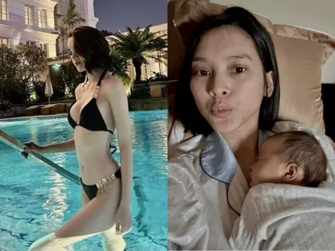 Sau sinh con cho chồng mới thiếu gia, Quỳnh Lương làm mẹ sướng, lần đầu nhắc về mẹ chồng miền Tây