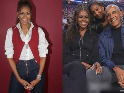 Cựu Đệ nhất phu nhân Michelle Obama giản dị, trẻ trung ở tuổi 62