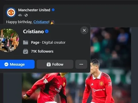 MU chúc mừng sinh nhật Ronaldo nhưng 'nhầm' người
