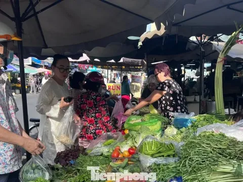 Rau xanh chợ lẻ nhích giá Mùng 2 Tết