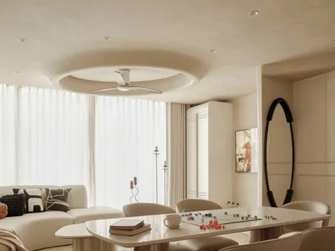 Tận dụng ánh sáng tự nhiên lan tỏa toàn bộ không gian của ngôi nhà hơn 120m2