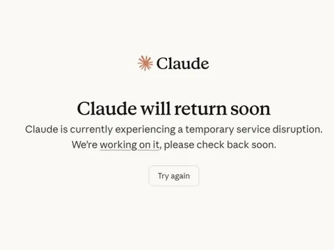 AI Claude "sập" diện rộng, ảnh hưởng hàng trăm triệu người dùng