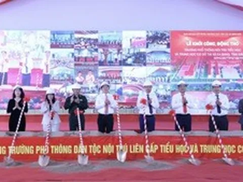 Phó Thủ tướng Hồ Quốc Dũng dự lễ động thổ xây dựng Trường Phổ thông nội trú liên cấp TH và THCS xã Ea Bung, Đắk Lắk