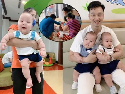 Con trai Thành Trung chào đời có cân nặng nhất nhì Việt Nam, 3 giúp việc bế xệ tay, ngoại hình hiện tại gây trầm trồ
